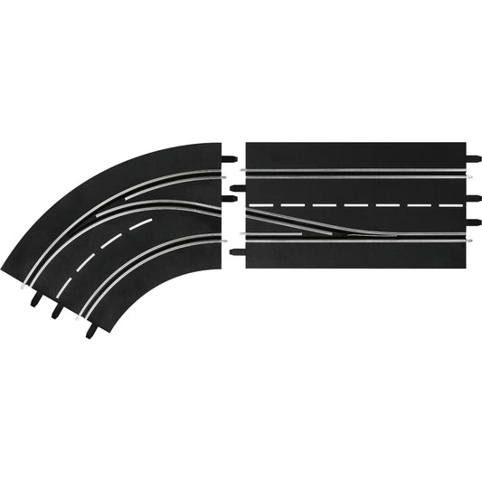 Carrera Digital 1:32 Accessories - Lane Change Curve left in to out - Slot Car Track Accessories Also Suits 1:24