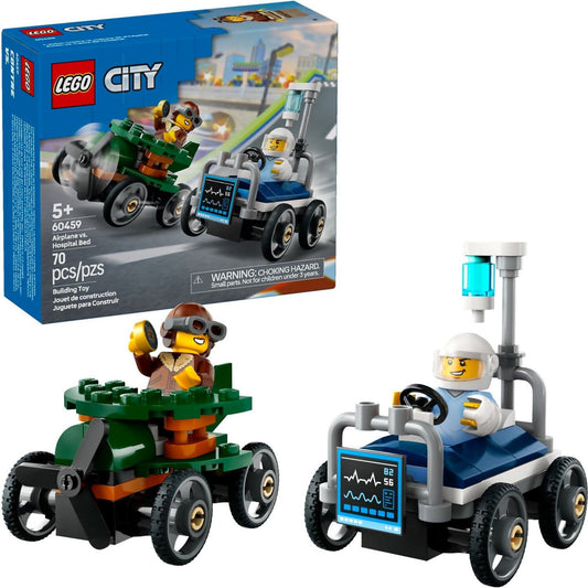 LEGO 60459 Airplane Vs. Hospital Bed Race Car Pack - City