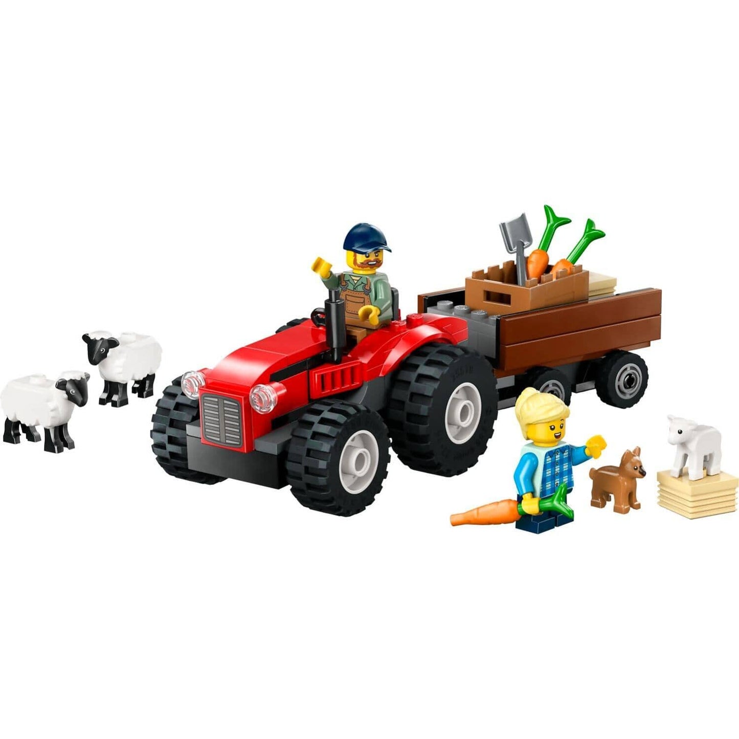 LEGO 60461 Red Farm Tractor With Trailer & Sheep - City 4+