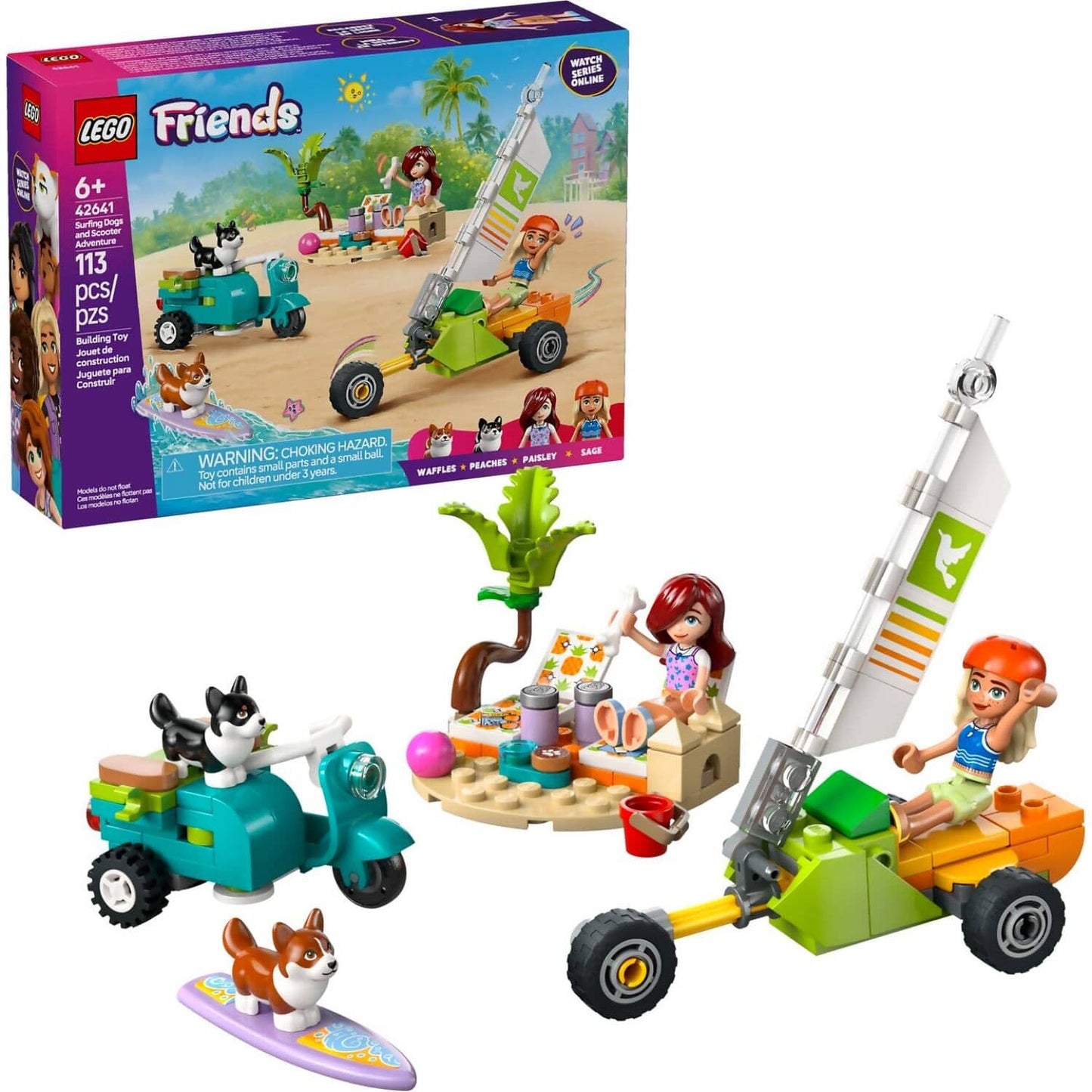 LEGO 42641 Surfing Dogs And Scooter Adventure - LEGO Friends