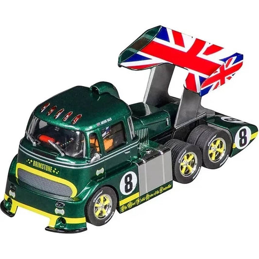 Carrera Digital 1:32 - Racetruck Cabover British Racing Green No.8 - Slot Car Also Suits Scalextric