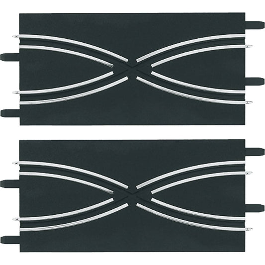 Carrera Go 1:43 - Lane Change Section (2) 2 x 161mm pieces - Slot Car Track Accessories