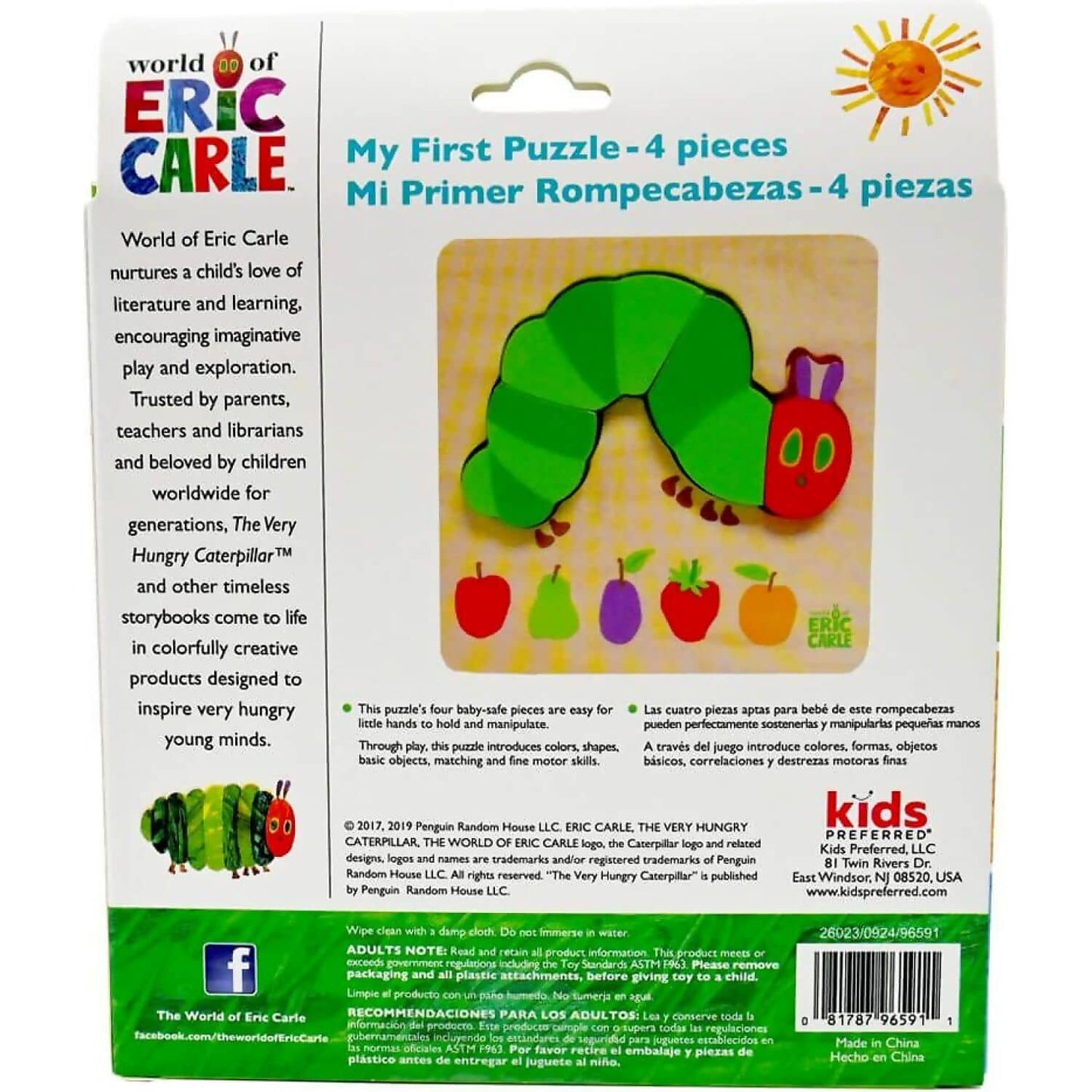 The World Of Eric Carle - The Very Hungry Caterpillar My First Puzzle 4 Pieces - Jasnor