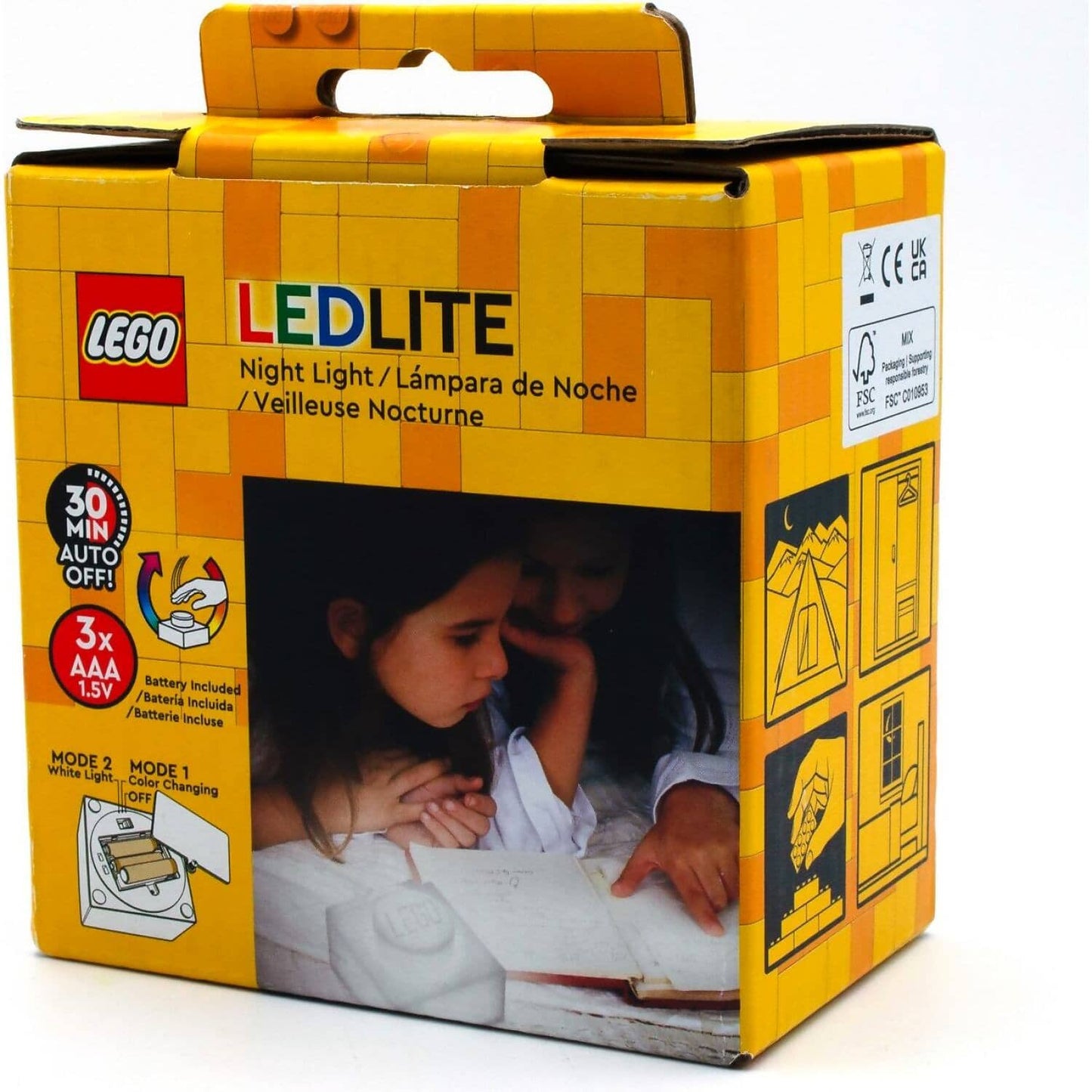 LEGO - Iconic LEDLITE Plate Night Light White With Color Changing Variations