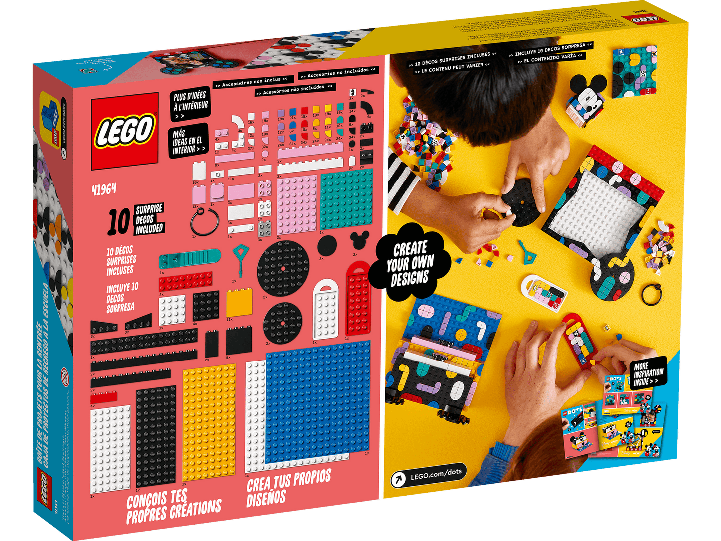 LEGO 41964 Mickey Mouse & Minnie Mouse Back-to-School Project Box - DOTS