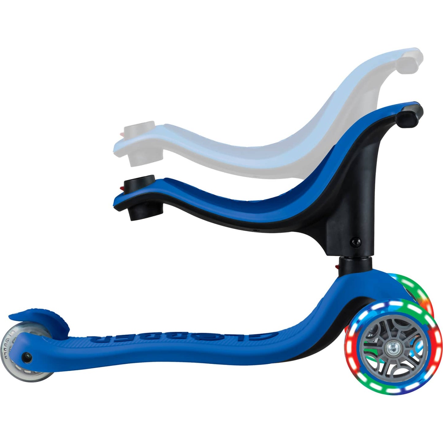 Globber - Go Up Sporty Lights With Stabilizer- Navy Blue/ Dark Navy Blue Scooter