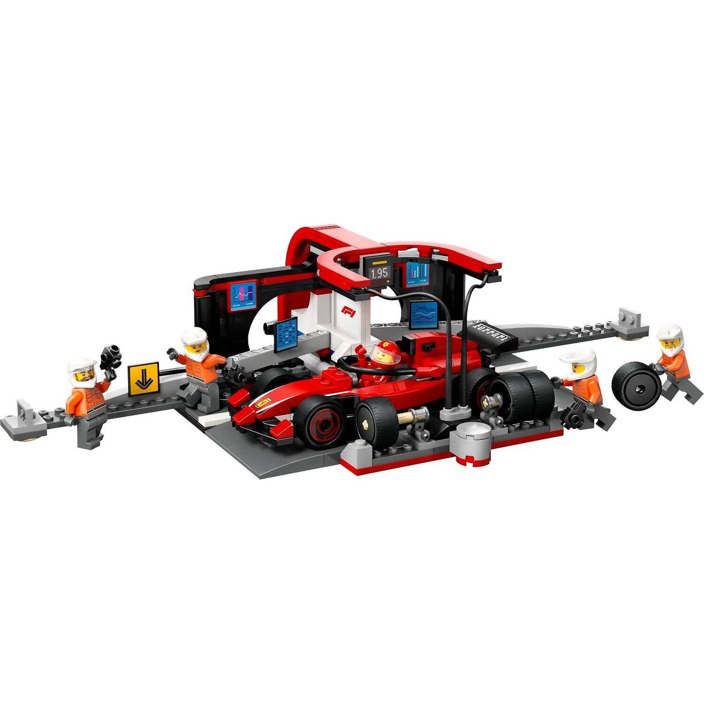 LEGO 60443 F1® Pit Stop & Pit Crew with Ferrari Car - City