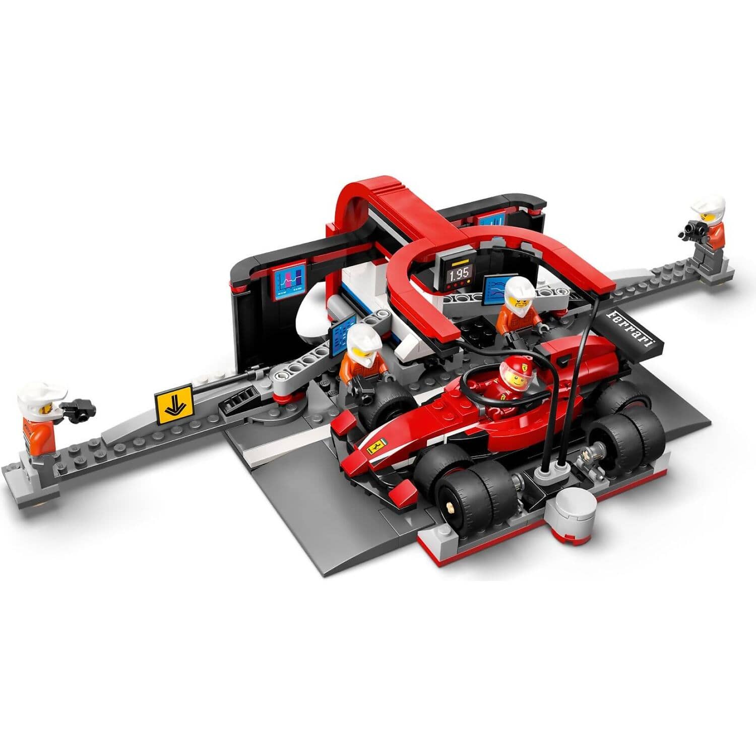 LEGO 60443 F1 Pit Stop & Pit Crew with Ferrari Car - City