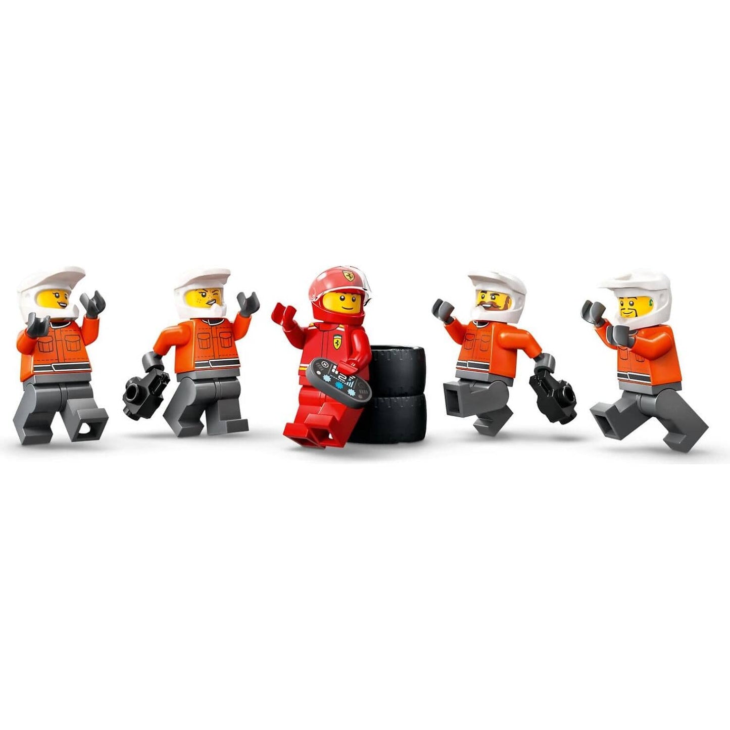 LEGO 60443 F1® Pit Stop & Pit Crew with Ferrari Car - City