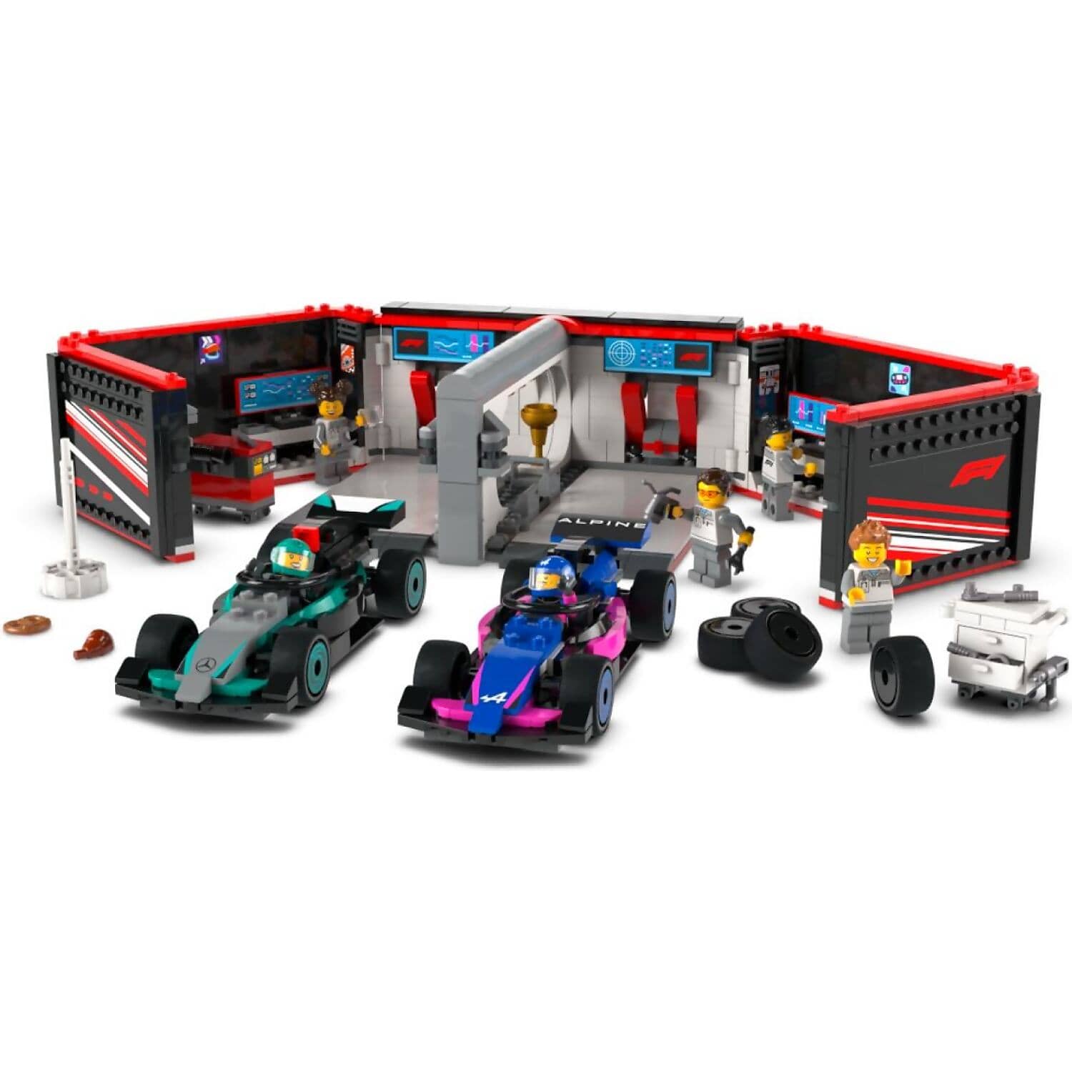 LEGO 60444 F1 Garage & Mercedes-AMG & Alpine Cars - City
