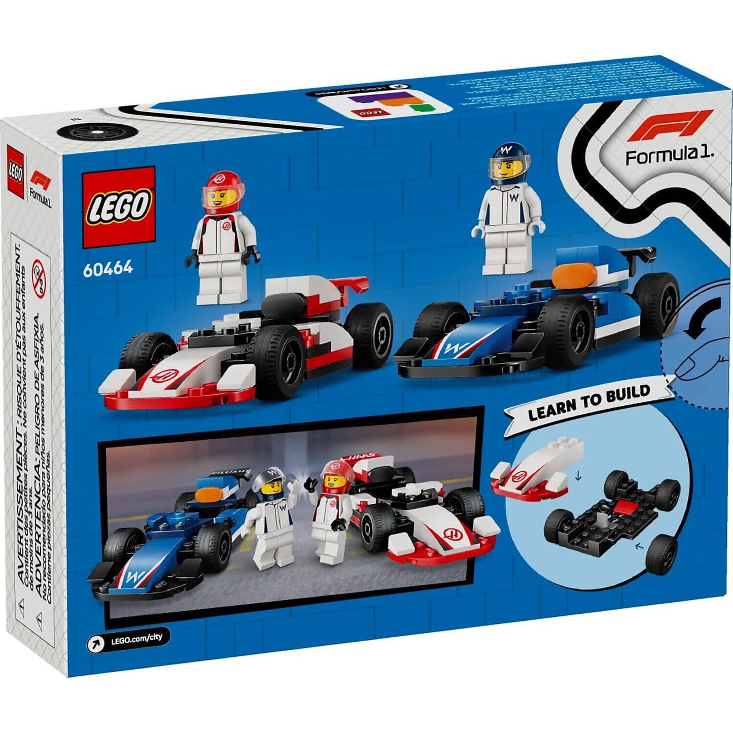 LEGO 60464 F1® Williams Racing & Haas F1® Race Cars - City 4+