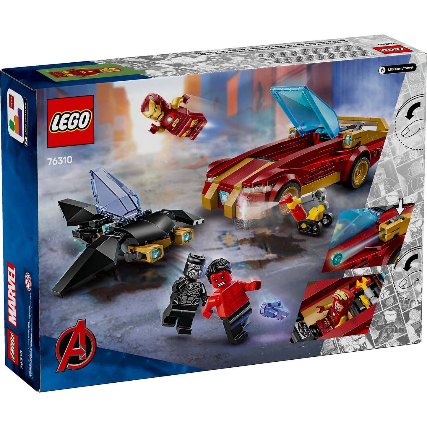 LEGO 76310 Iron Man Car & Black Panther vs. Red Hulk - Marvel Super Heroes