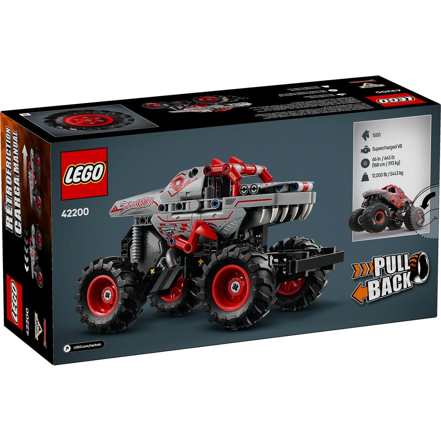 LEGO 42200 Monster Jam™ ThunderROARus™ Pull-Back - Technic