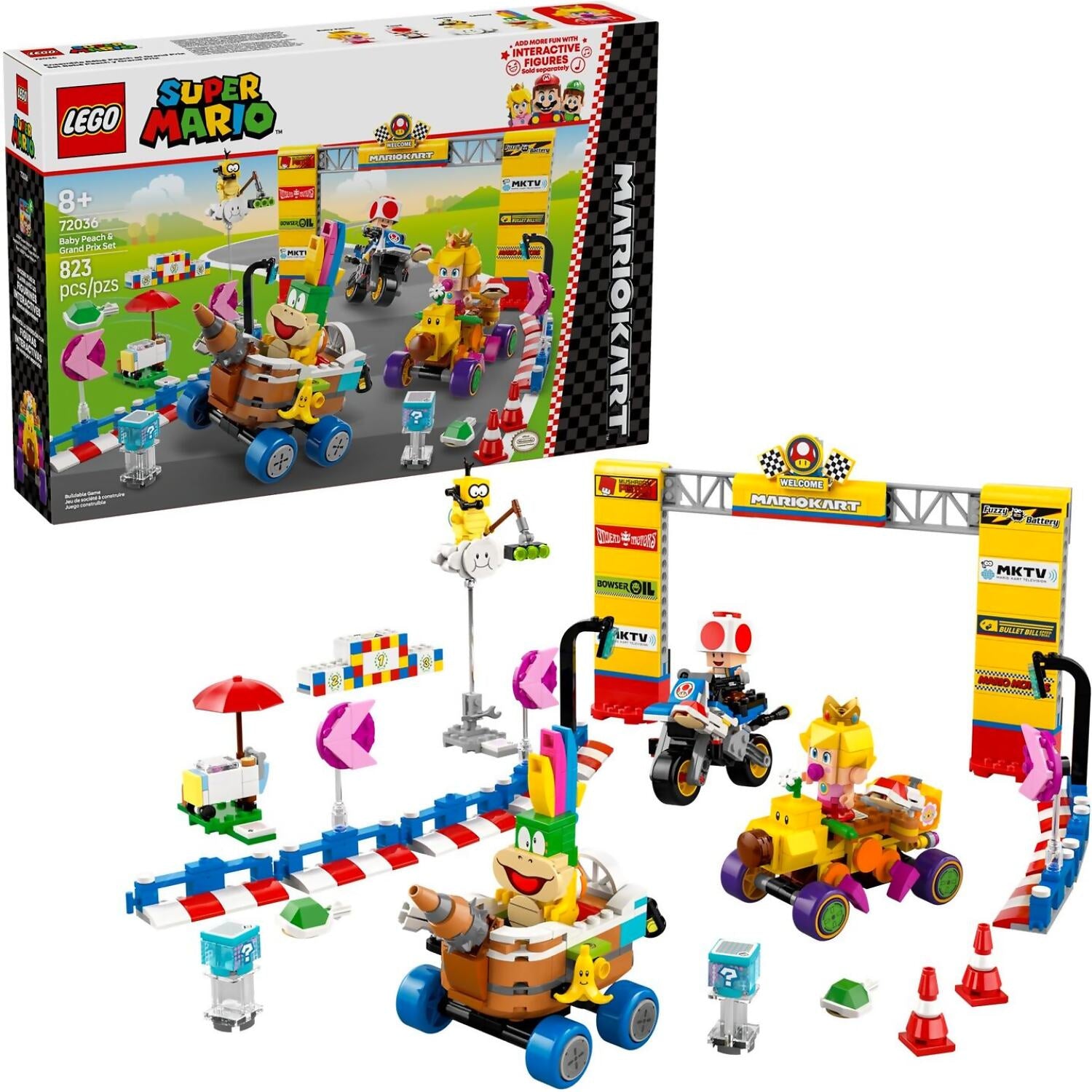 LEGO 72036 Mario Kart Baby Peach & Grand Prix Set - Super Mario