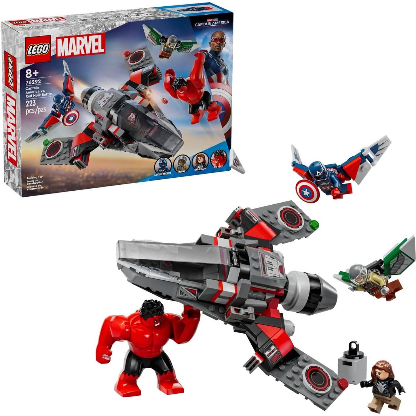 LEGO 76292 Captain America vs. Red Hulk Battle - Marvel Super Heroes