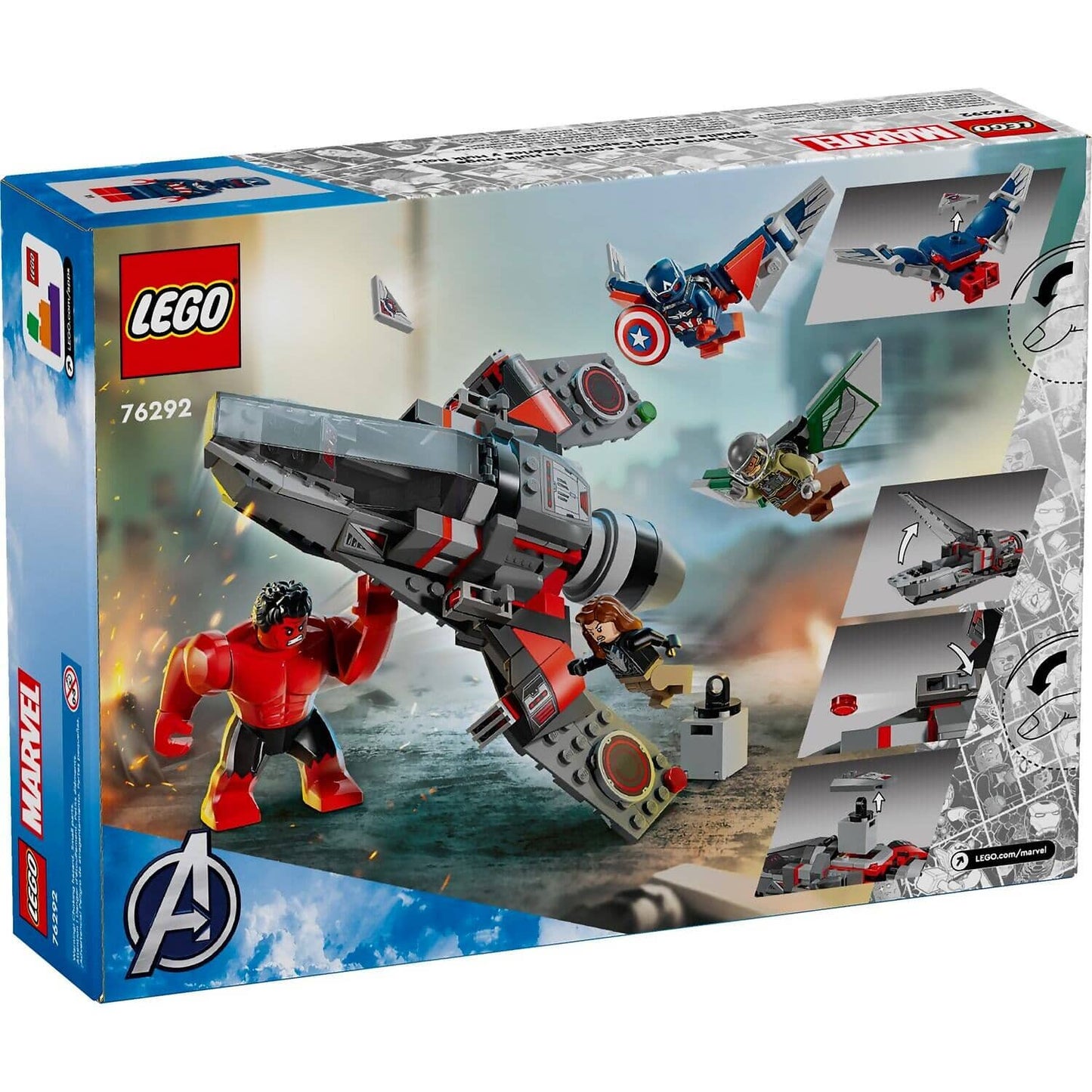 LEGO 76292 Captain America vs. Red Hulk Battle - Marvel Super Heroes