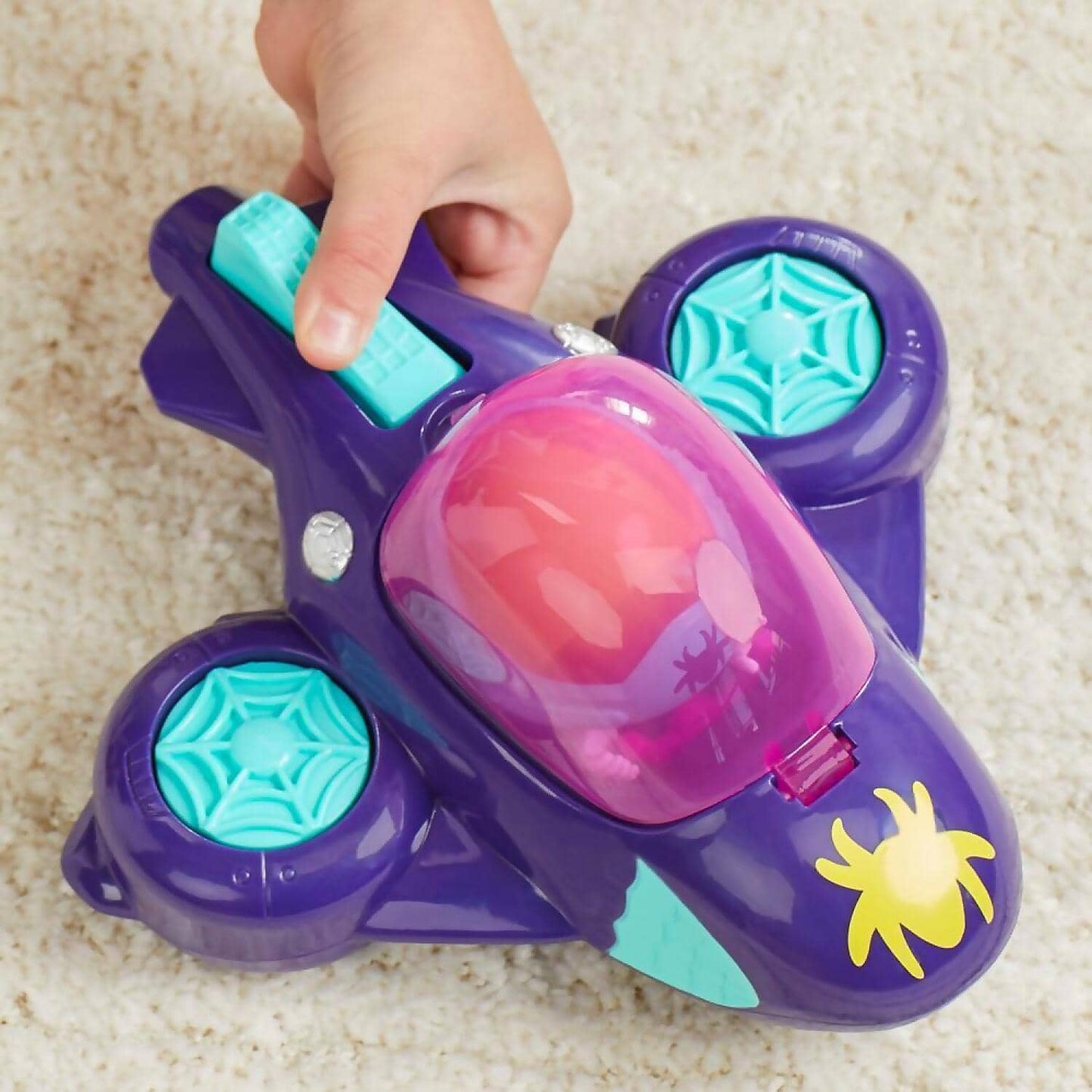 Marvel - Spidey And His Amazing Friends Web-spinners Ghost-spider With Glide Spinner Toy Car - Hasbro