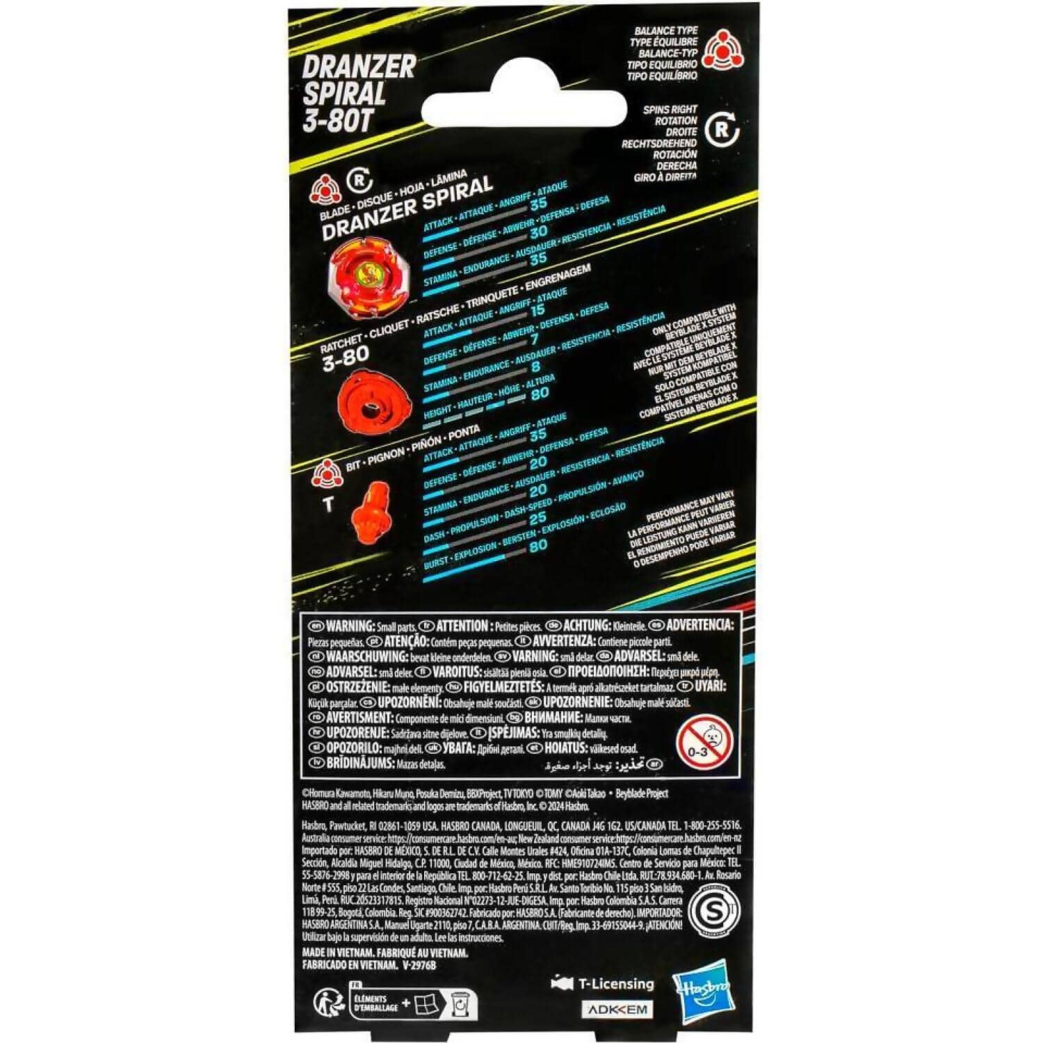 Beyblade X - Dranzer Spiral 3-80t Anniversary X-over With Balance Type Top & Launcher