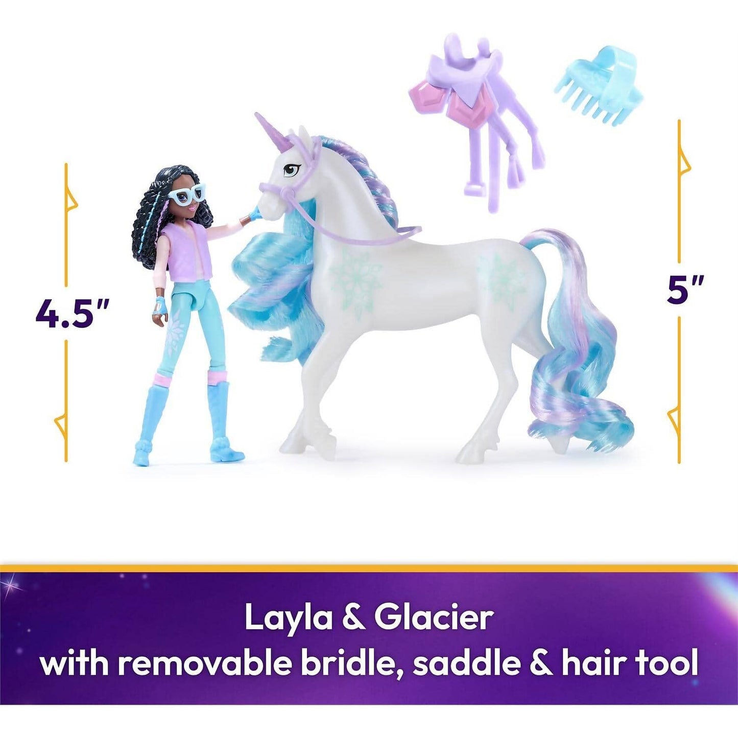 Unicorn Academy - Layla & Glacier Doll Set