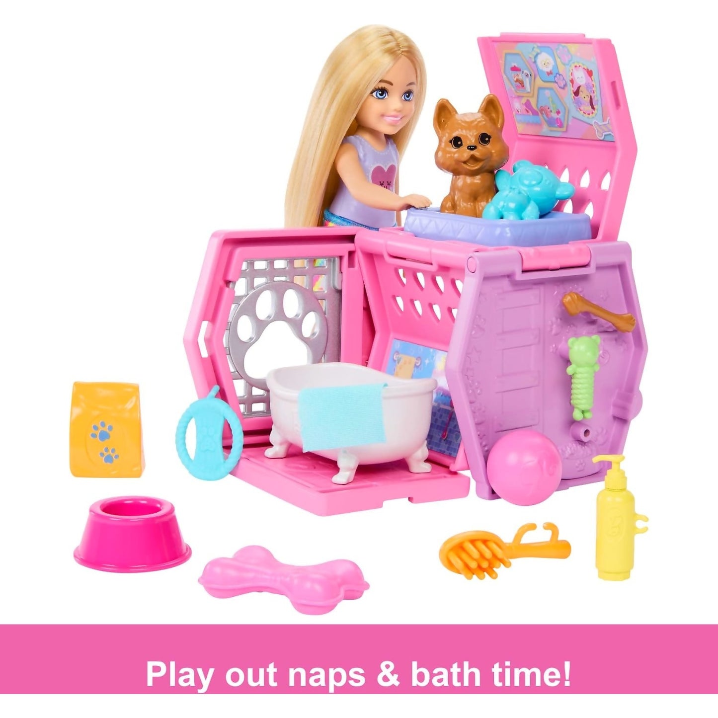 Barbie - Family & Friends Chelsea Puppy Carrier Playset