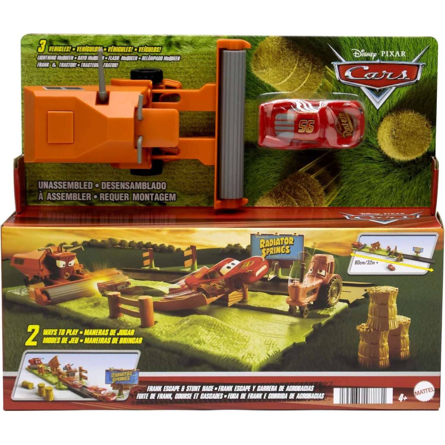 Disney - Pixar - Cars Frank Escape & Stunt Race Playset With Lightning Mcqueen Toy Car