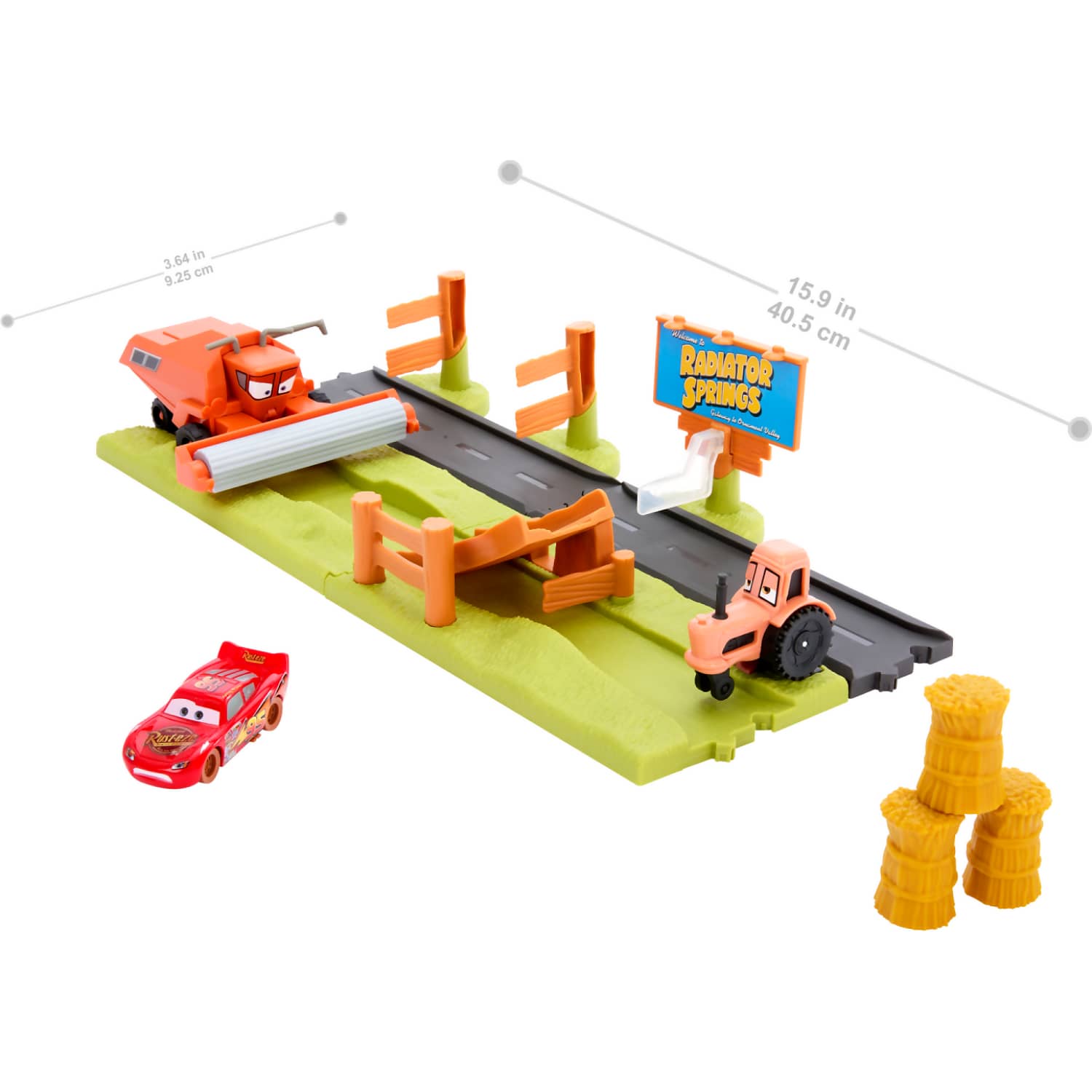 Disney - Pixar - Cars Frank Escape & Stunt Race Playset With Lightning Mcqueen Toy Car