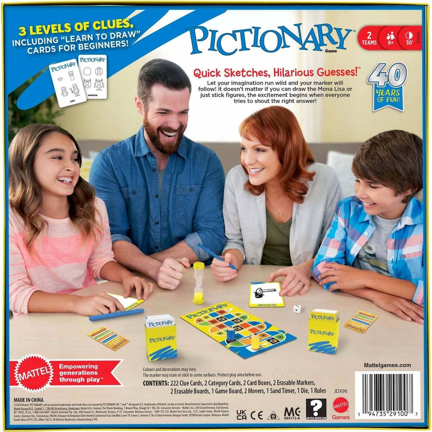 Mattel Games - Pictionary Family Board Game Refresh