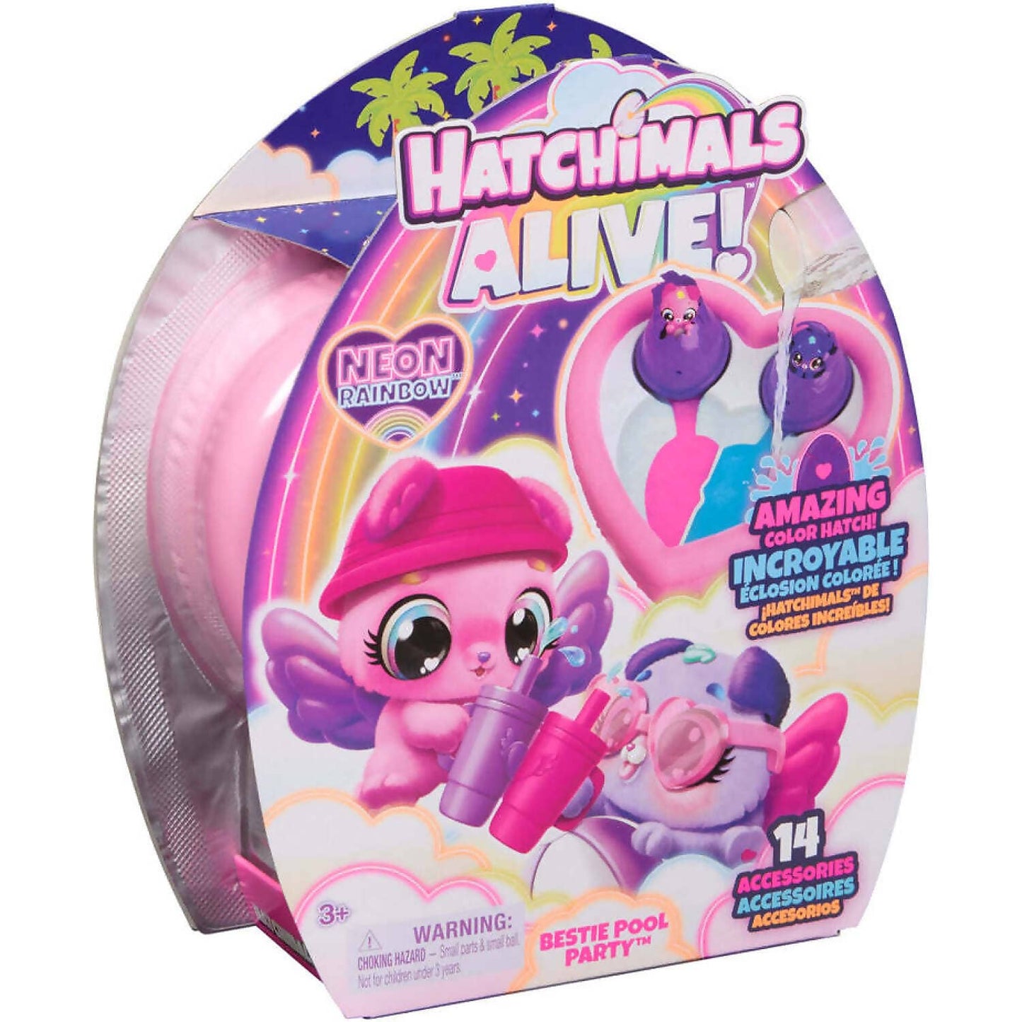 Hatchimals Alive! - Neon Rainbow Bestie Pool Party