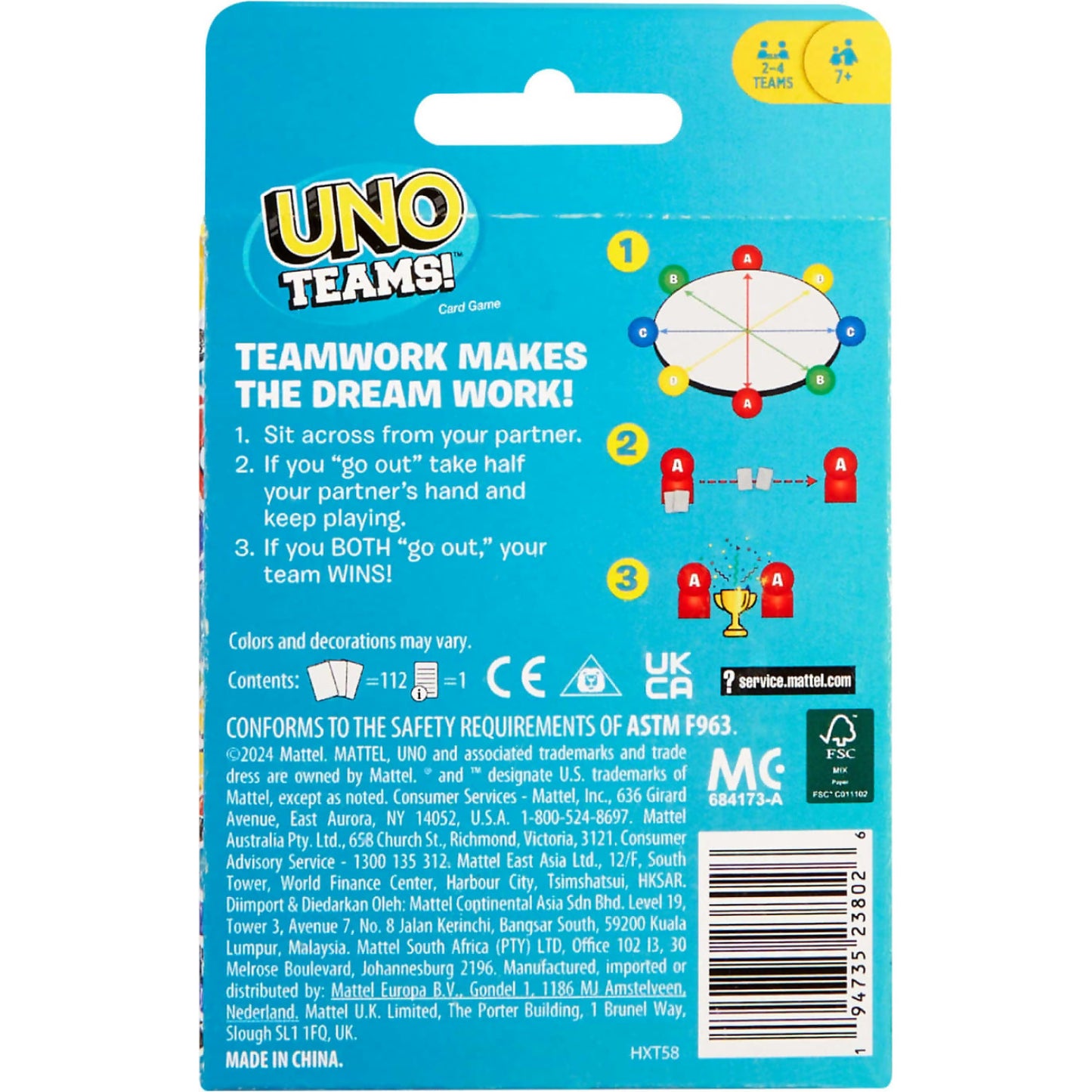 Mattel Games - Uno Teams! Card Game