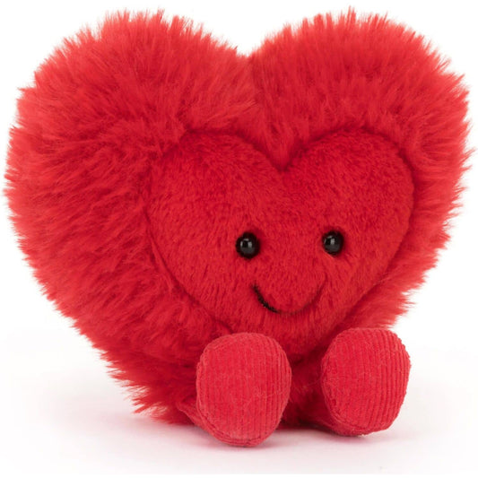 Jellycat - Amuseables Beatie Heart Little Red & Black 5x13x11cm Plush