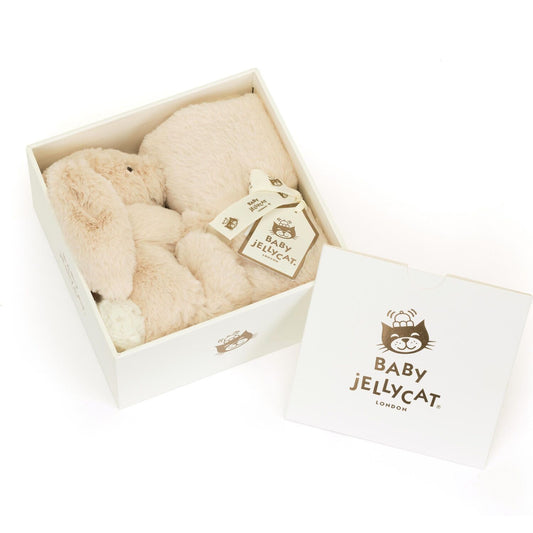 Jellycat - Baby Bashful Luxe Bunny Willow Soother Plush In Gift Box