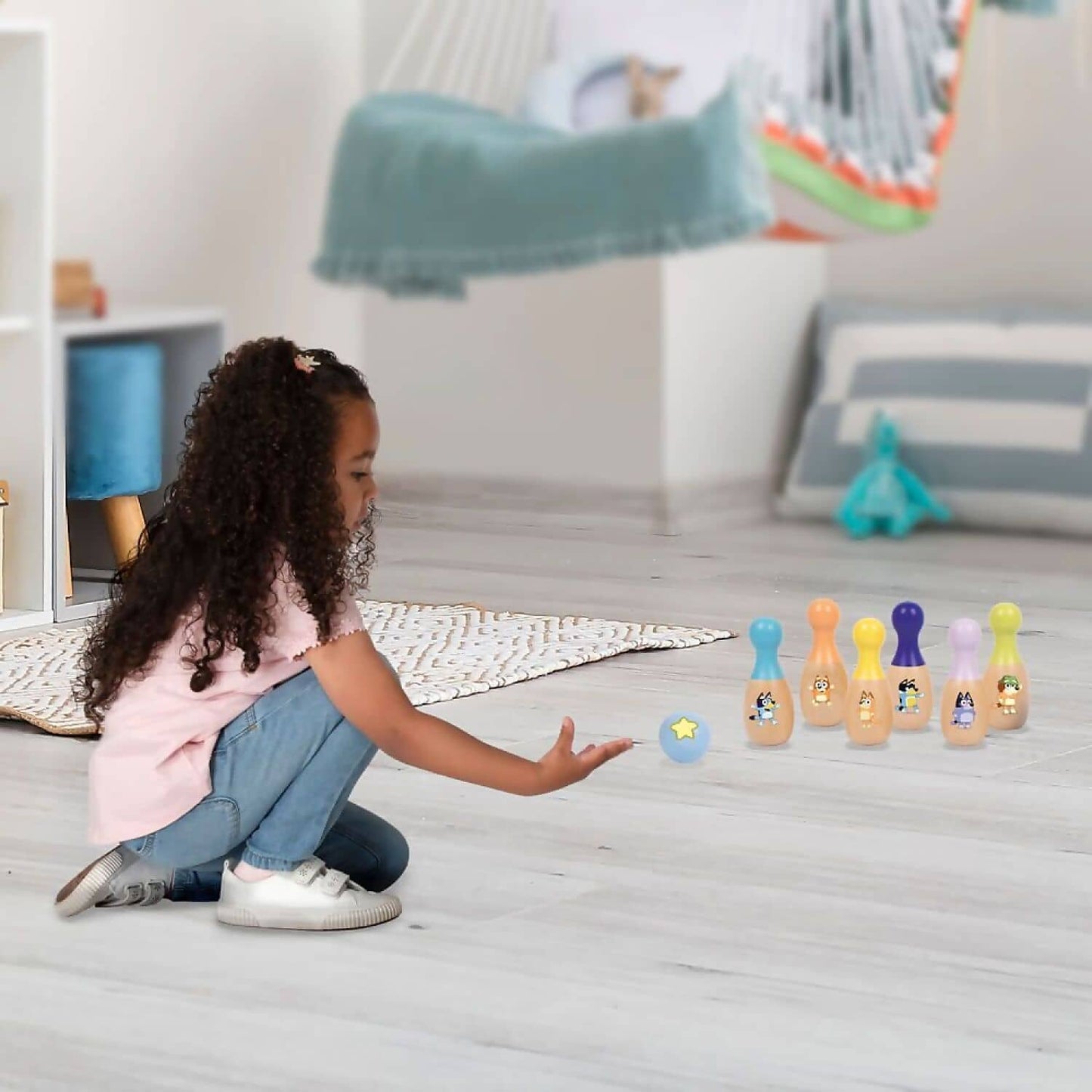 Bluey - Wooden Skittle Set - Jasnor