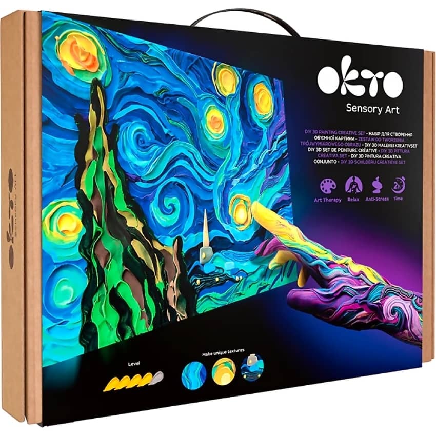 OKTO Sensory Art - DIY 3D Painting Creative Set Starry Night 30cm x 40cm