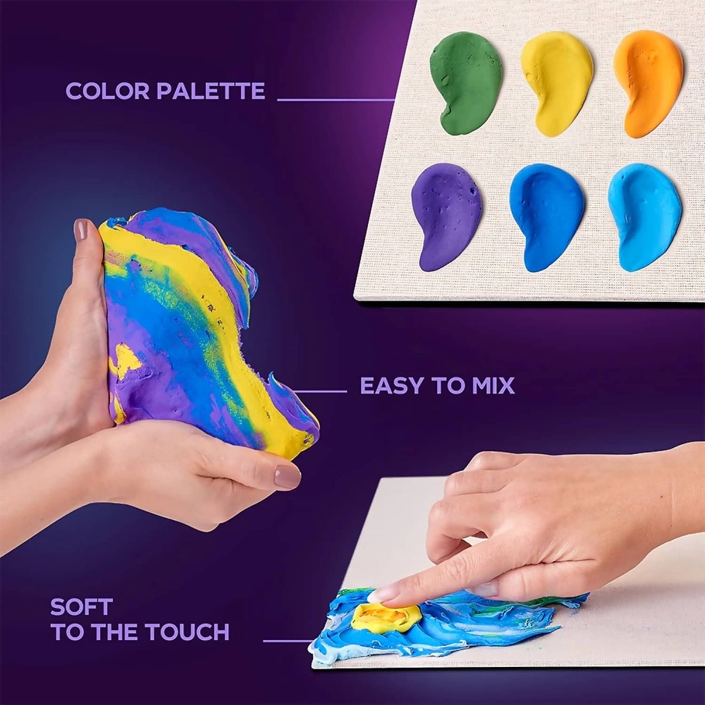 OKTO Sensory Art - DIY 3D Painting Creative Set Starry Night 30cm x 40cm