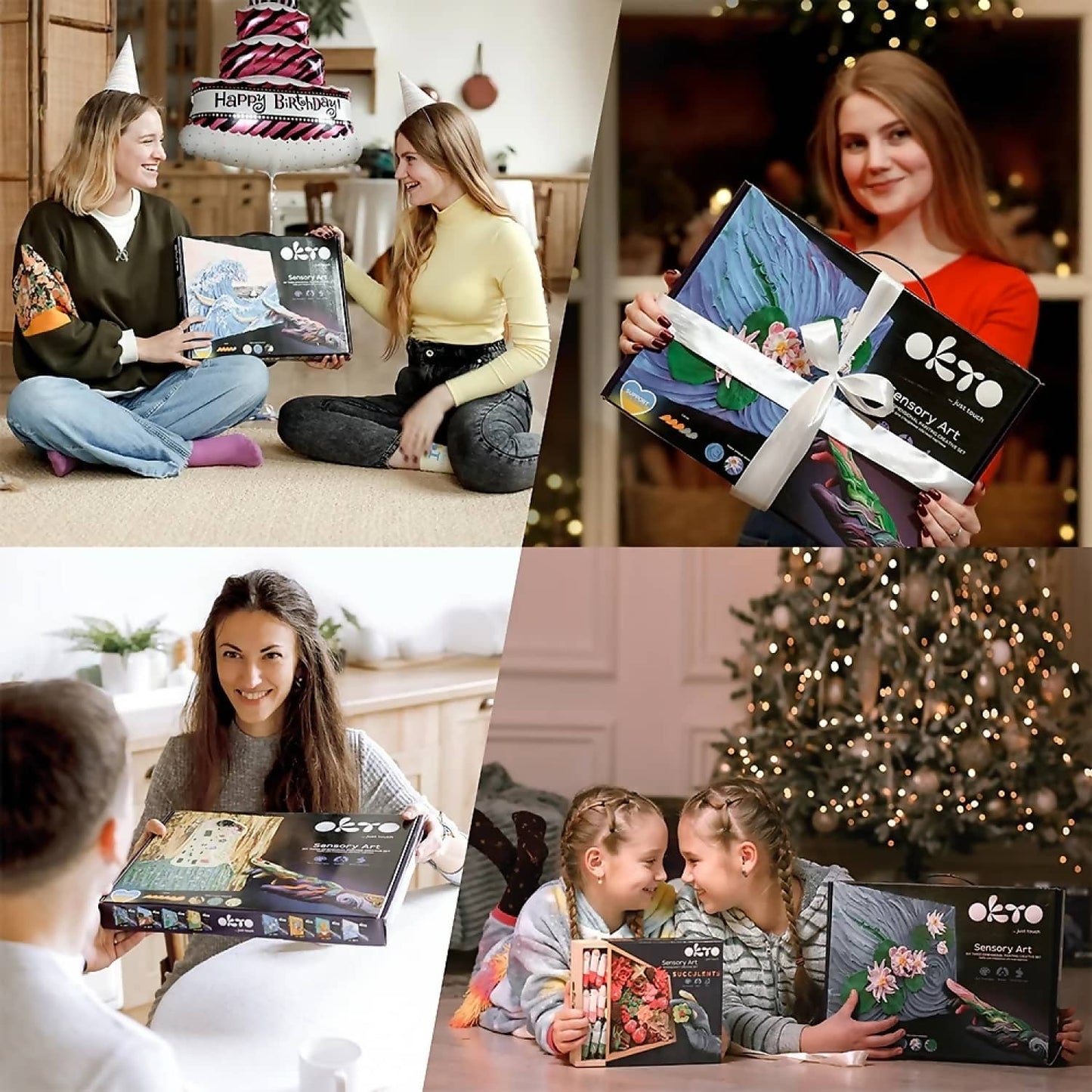 OKTO Sensory Art - DIY 3D Painting Creative Set Starry Night 30cm x 40cm