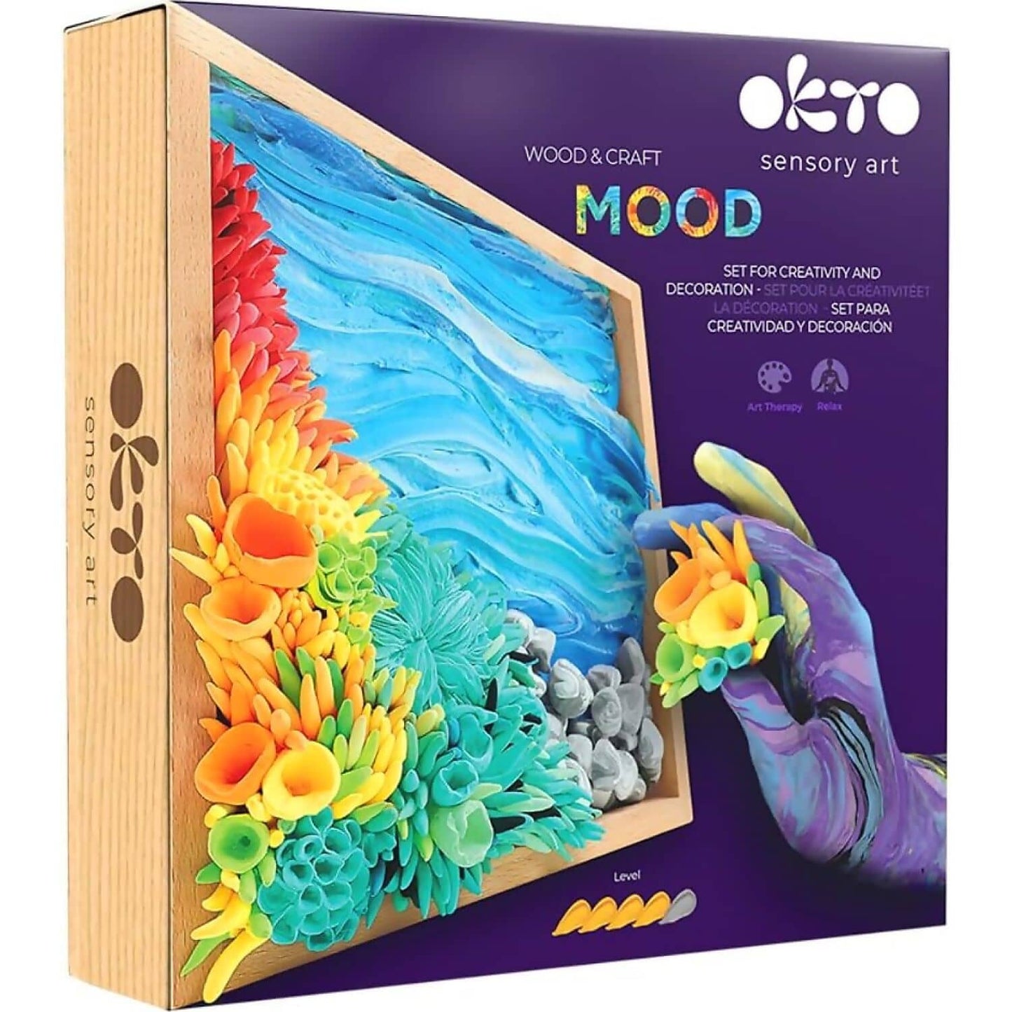 OKTO Sensory Art - Wood & Craft DIY 3D Mood: Ocean Calm 21cm x 21cm