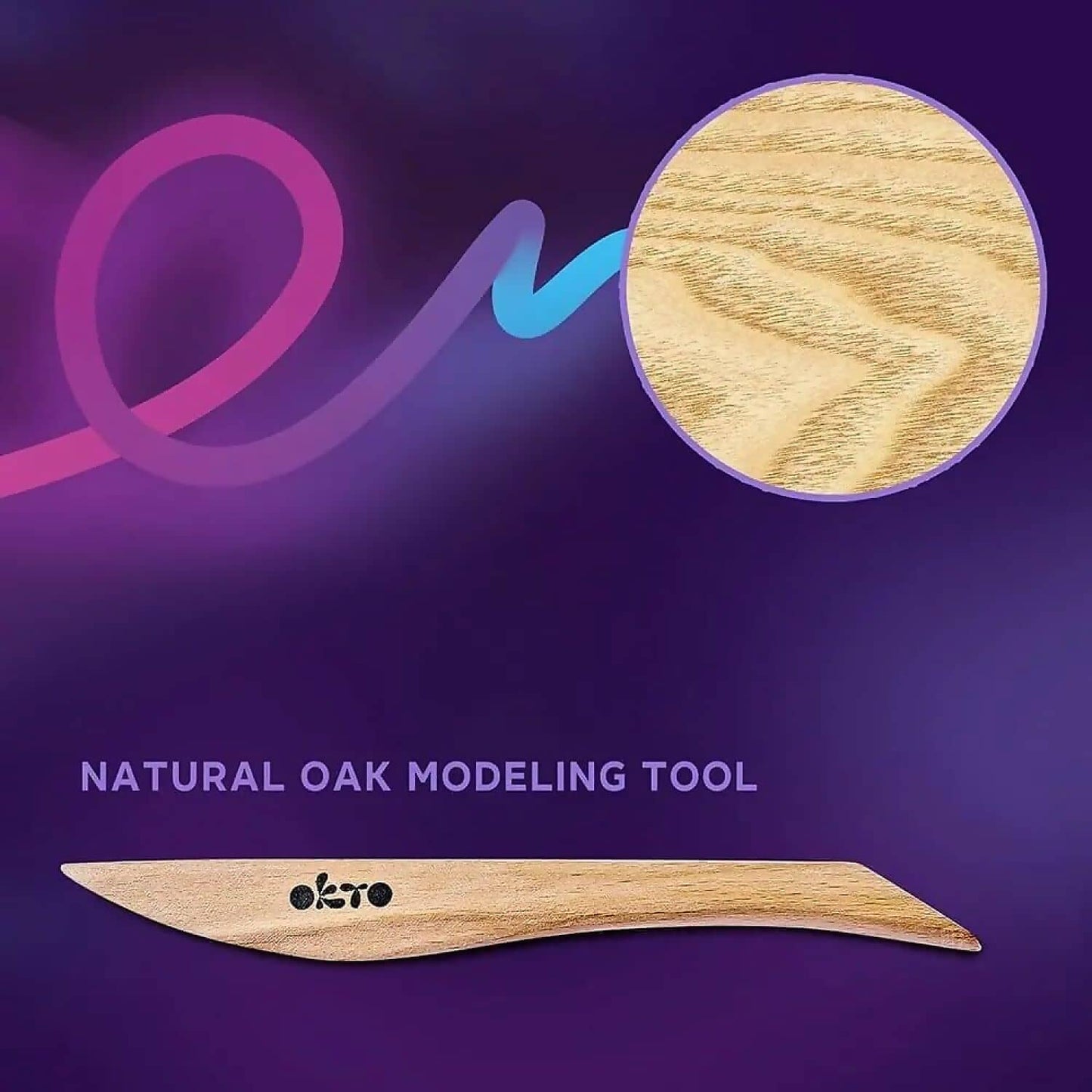 OKTO Sensory Art - 15cm Wooden Modeling Tool