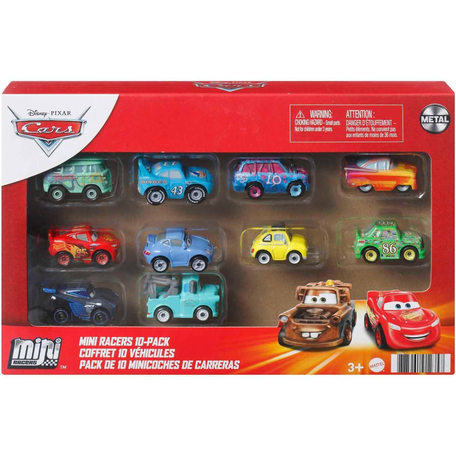 Disney - Pixar - Cars Mini Racers Metal 10-pack