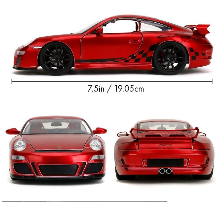 Jada Toys - Pink Slips Porsche 911 Turbo (997) 1:24 Red Scale Diecast Vehicle