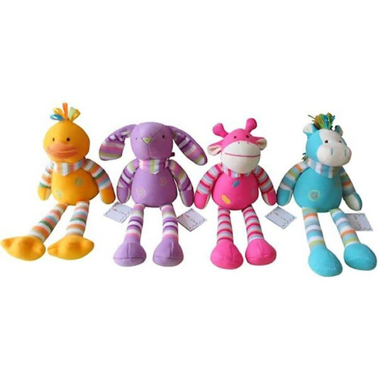 Cotton Candy - Baby Boo Knit Farm Animal Rattle 35cm Plush Assorted (1 Unit Only Will Be Selected At Random)