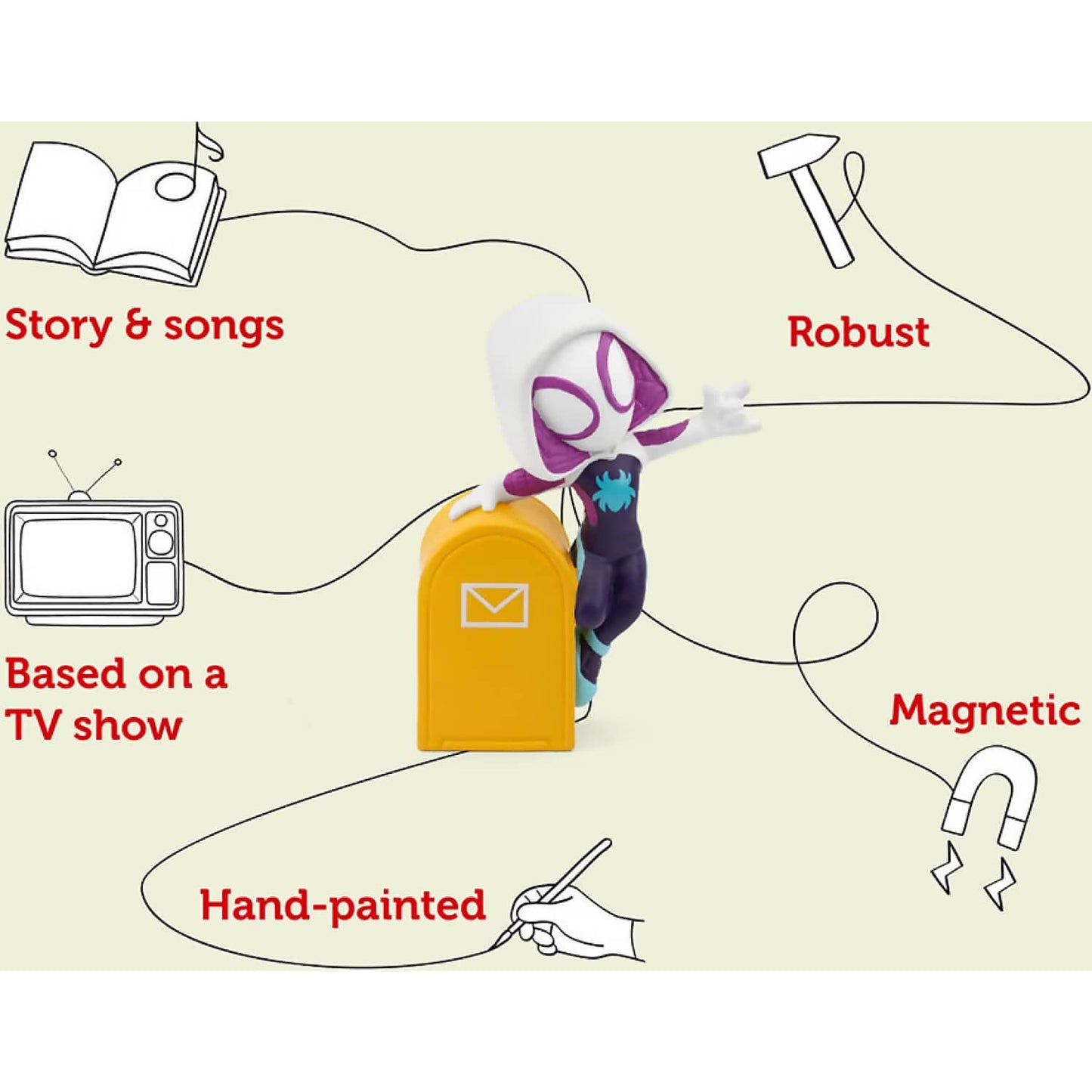 Tonies - Marvel Spidey And His Amazing Friends: Ghost-spider Tonie Audio Character (Toniebox Not Included)