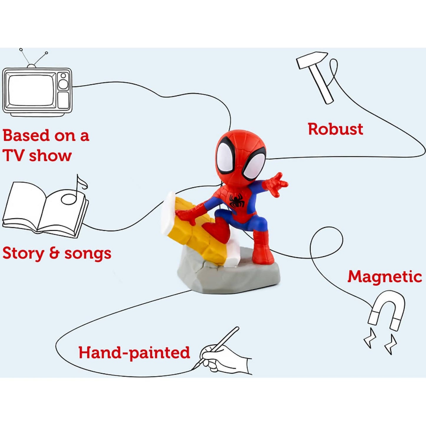 Tonies - Marvel Spidey And His Amazing Friends: Spidey Tonie Audio Character (Toniebox Not Included)