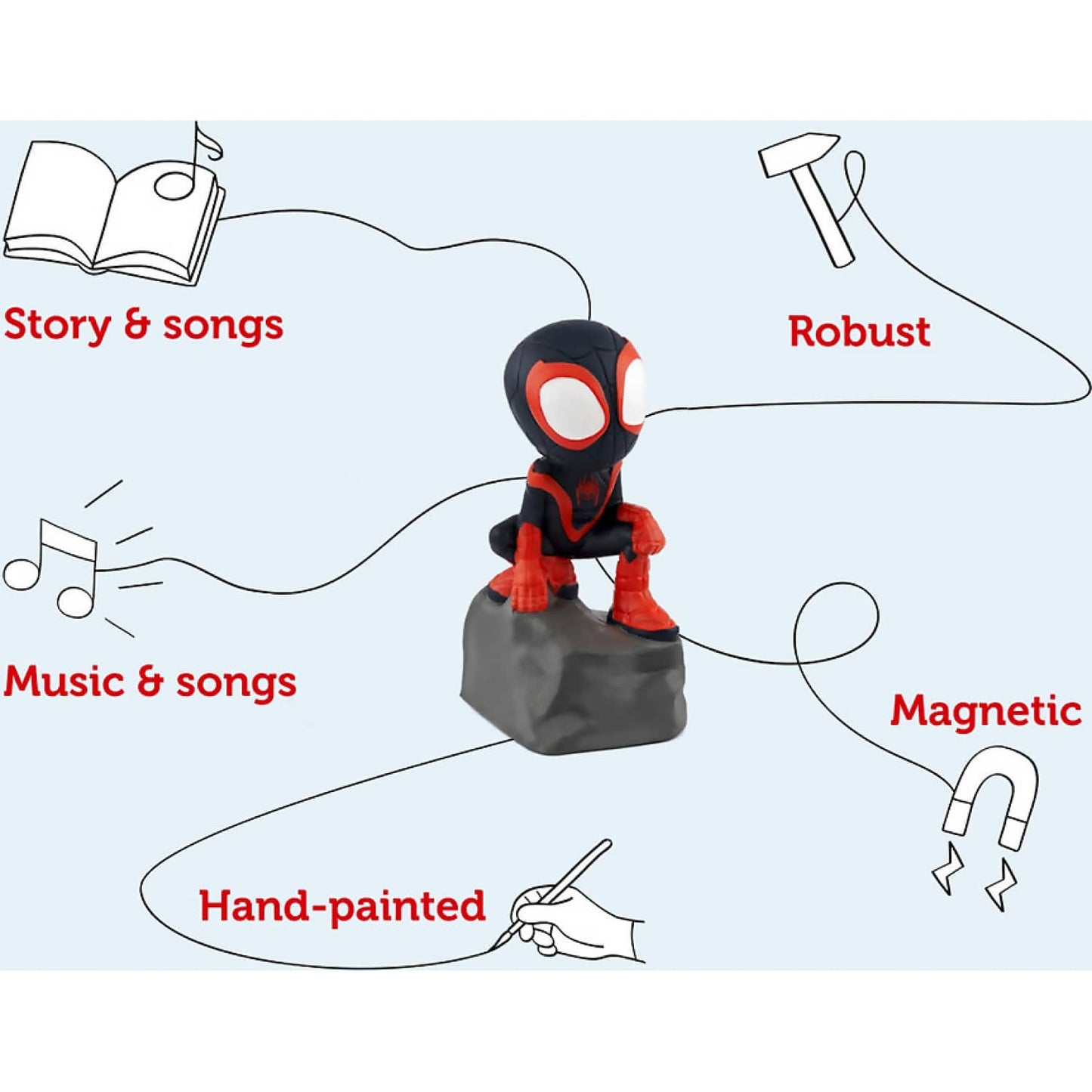 Tonies - Marvel Spidey and His Amazing Friends: Miles Morales Spin Tonie Audio Character (Toniebox Not Included)