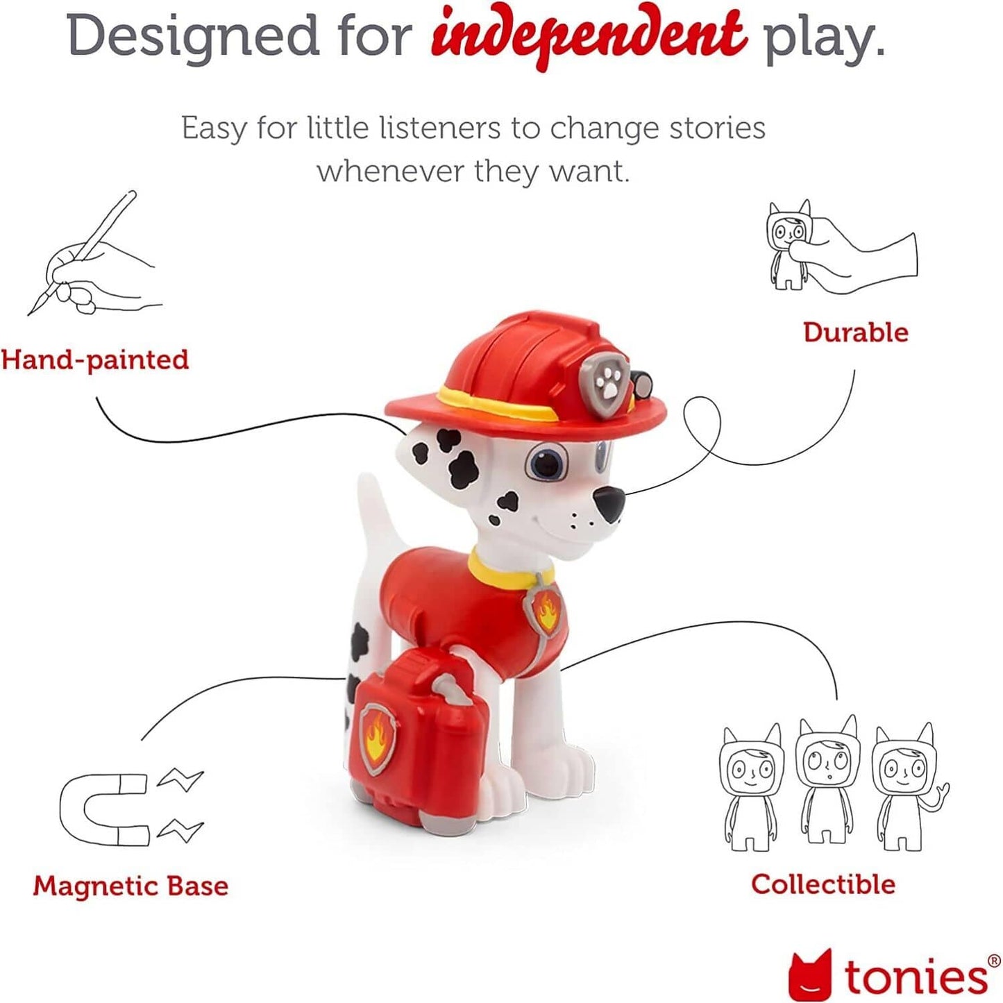 Tonies - Paw Patrol Jungle Pups Marshall Audio Character (Toniebox Not Included)