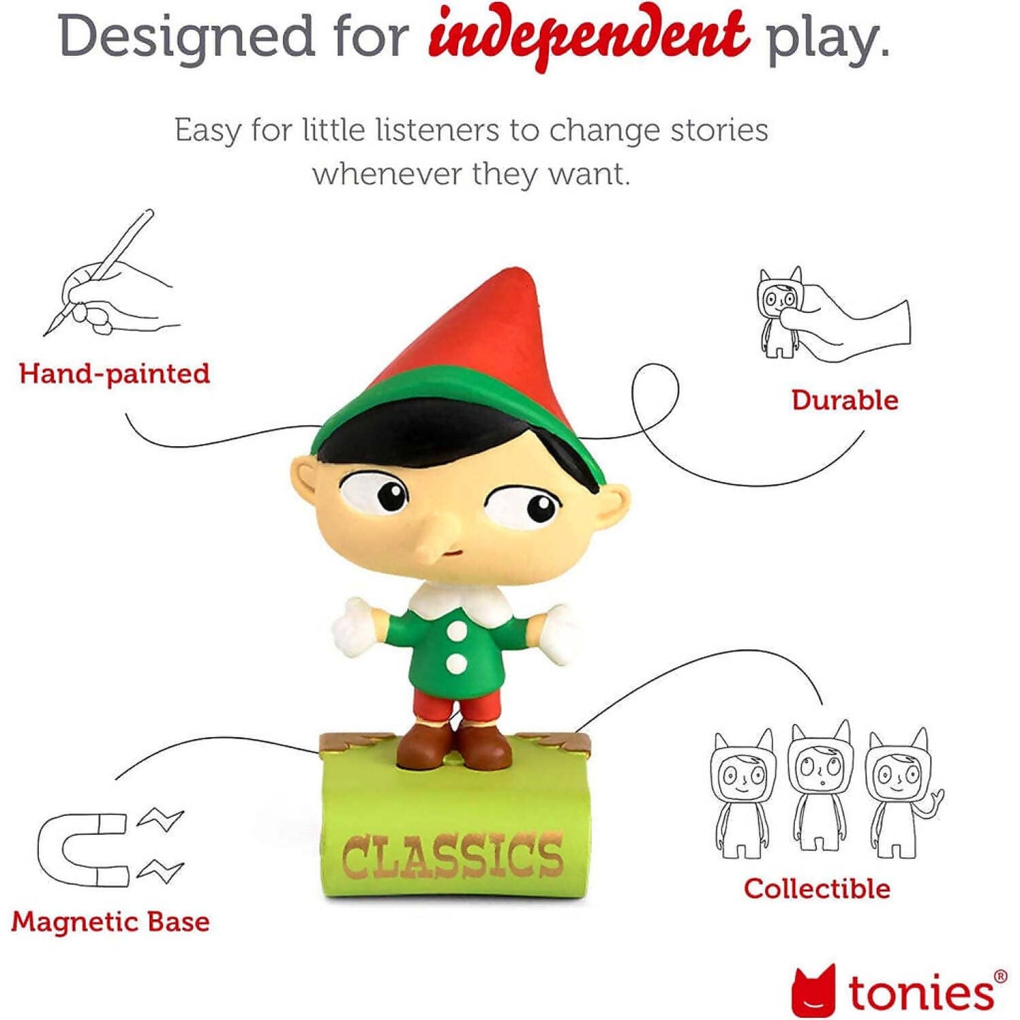 Tonies - Favorite Classics: Pinocchio & Other Classic Stories Tonie Audio Character (Toniebox Not Included)