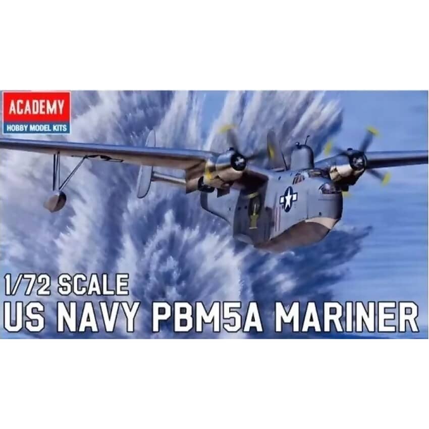 Academy - Scale 1/72 USN PBM-5A Mariner Flying Boat w/Aus Decals Plastic Model Kit (12586)