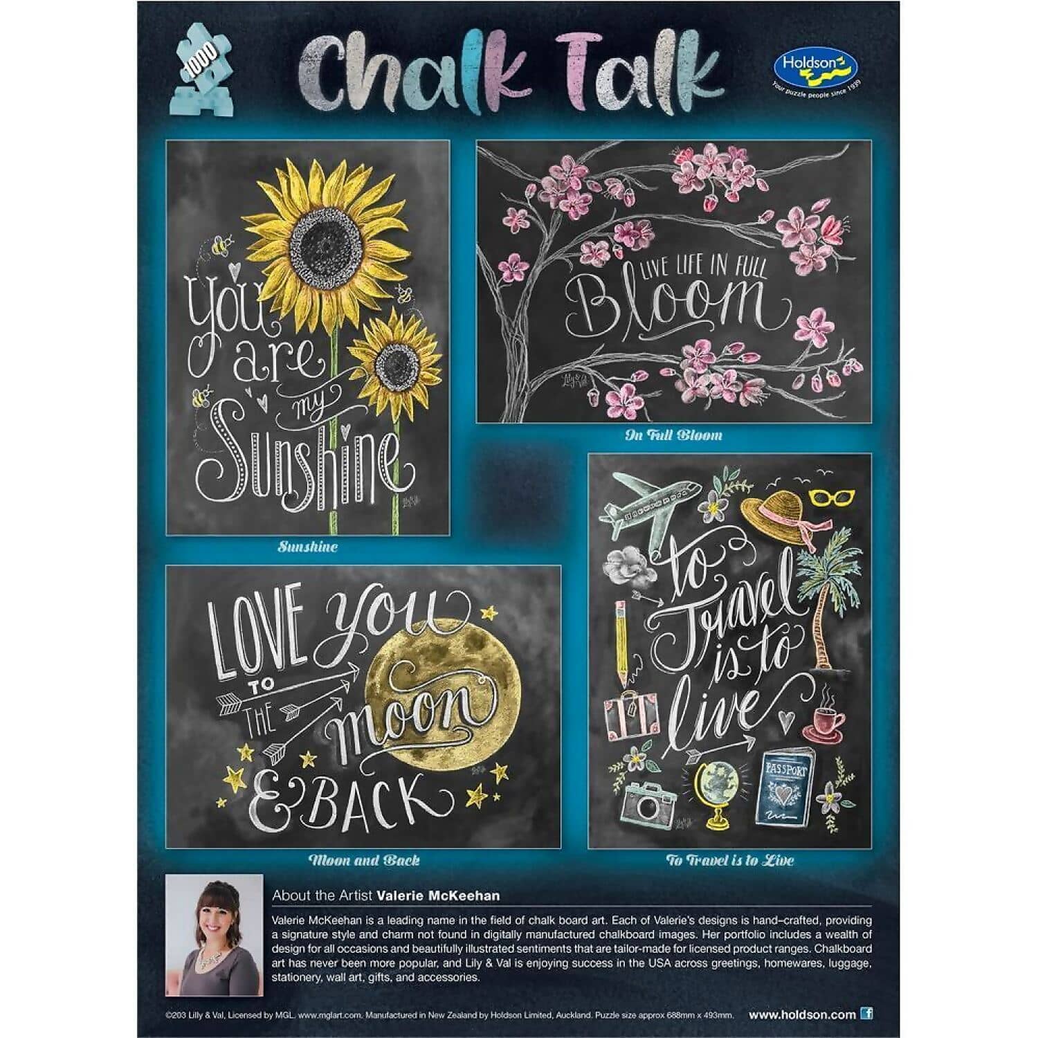 Holdson - Chalk Talk Moon & Back Jigsaw Puzzle 1000 Pieces