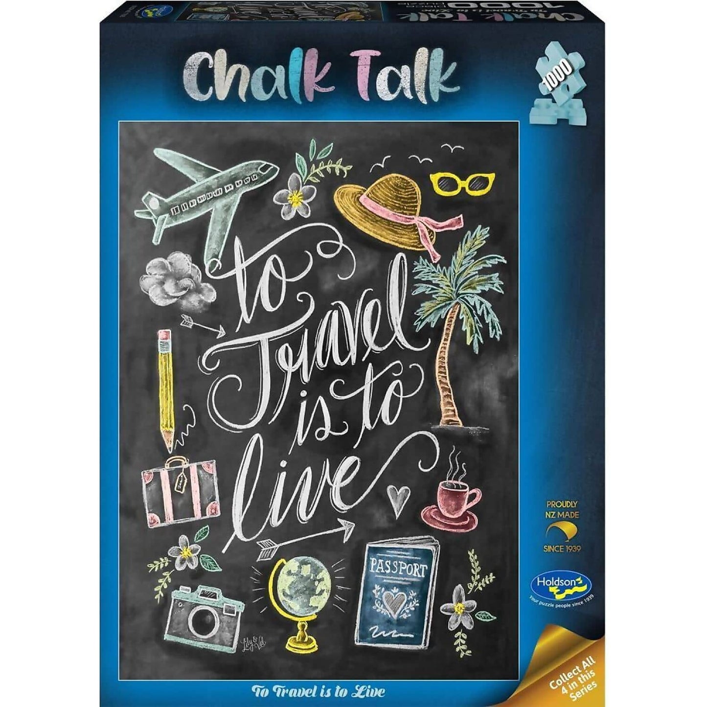 Holdson - Chalk Talk To Travel Is To Live Jigsaw Puzzle 1000 Pieces