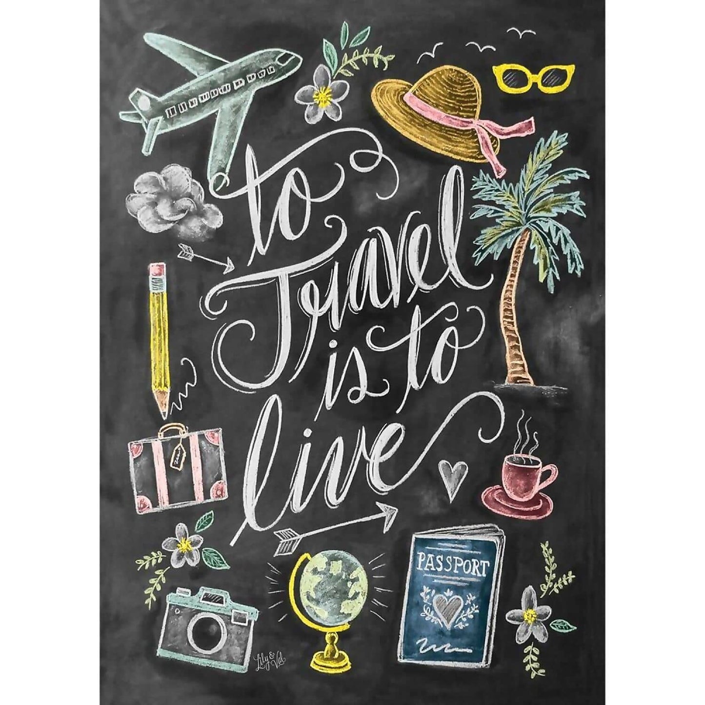 Holdson - Chalk Talk To Travel Is To Live Jigsaw Puzzle 1000 Pieces