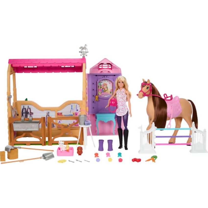 Barbie Mysteries - The Great Horse Chase Stable Playset - Mattel